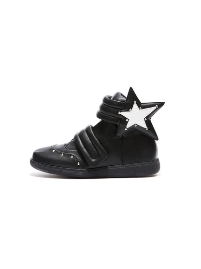 DETW onLine Handpainted Star Rivet Velcro High Top Women&