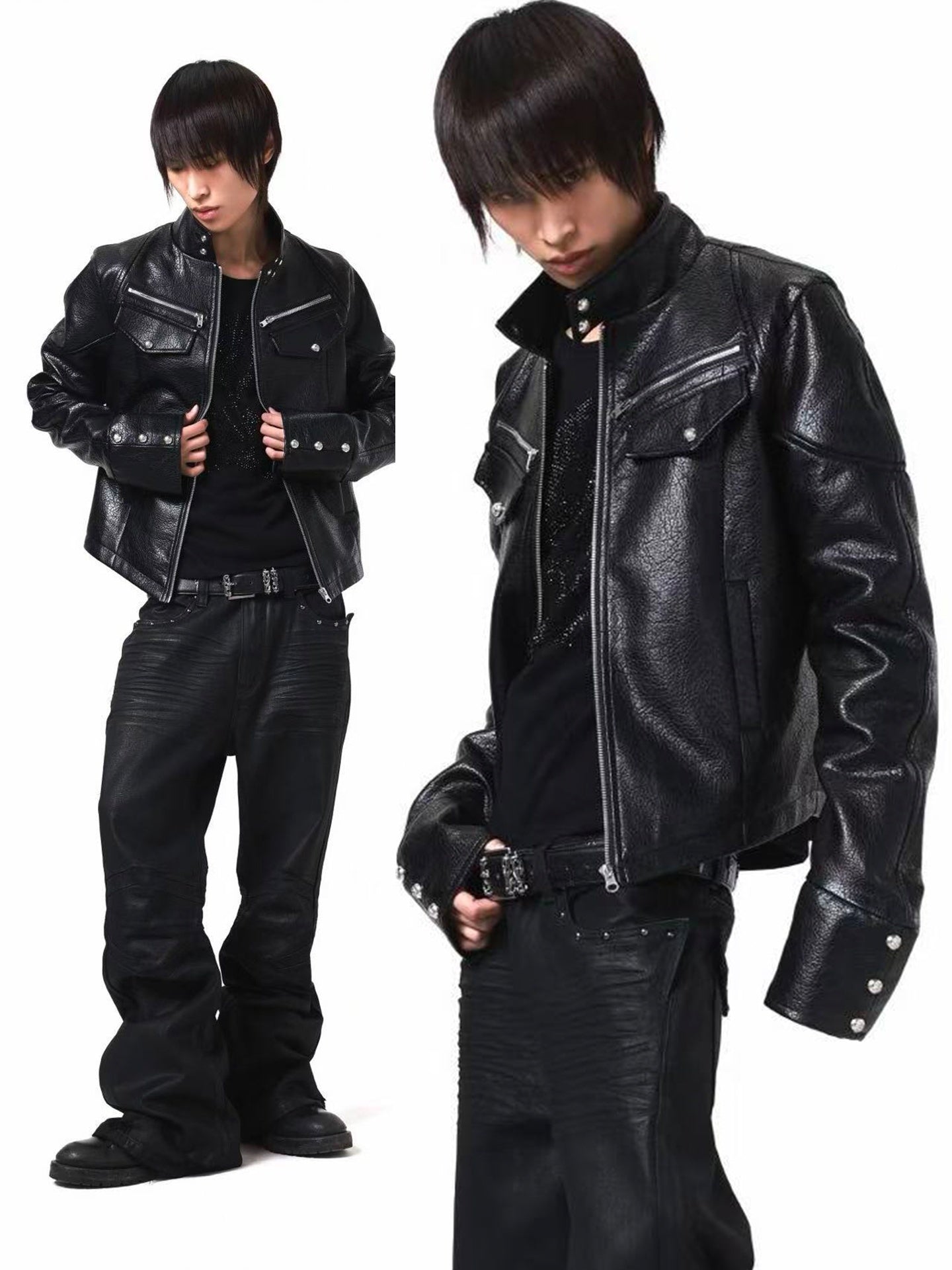 DETW_onLine_Knight_Armor_Stand_Collar_Asymmetrical_Hem_Zip_Women&