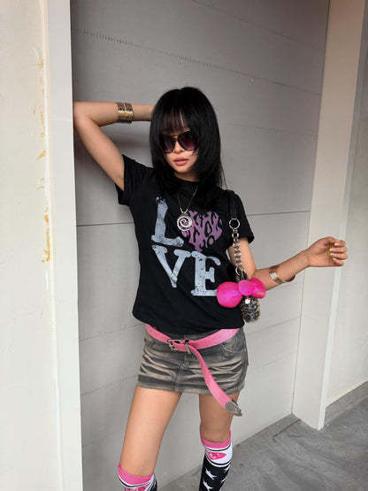 DETW onLine Leopard Heart Digital Print Slim Fit Women&