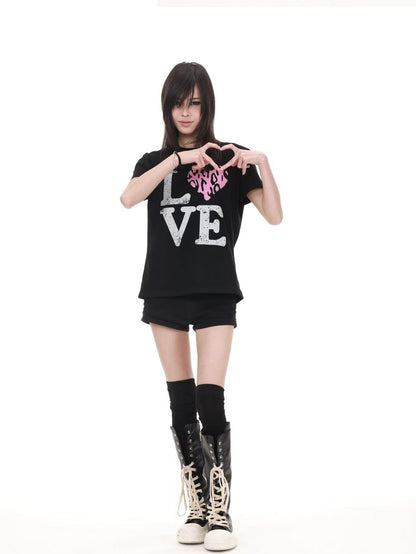 DETW onLine Leopard Heart Digital Print Slim Fit Women&