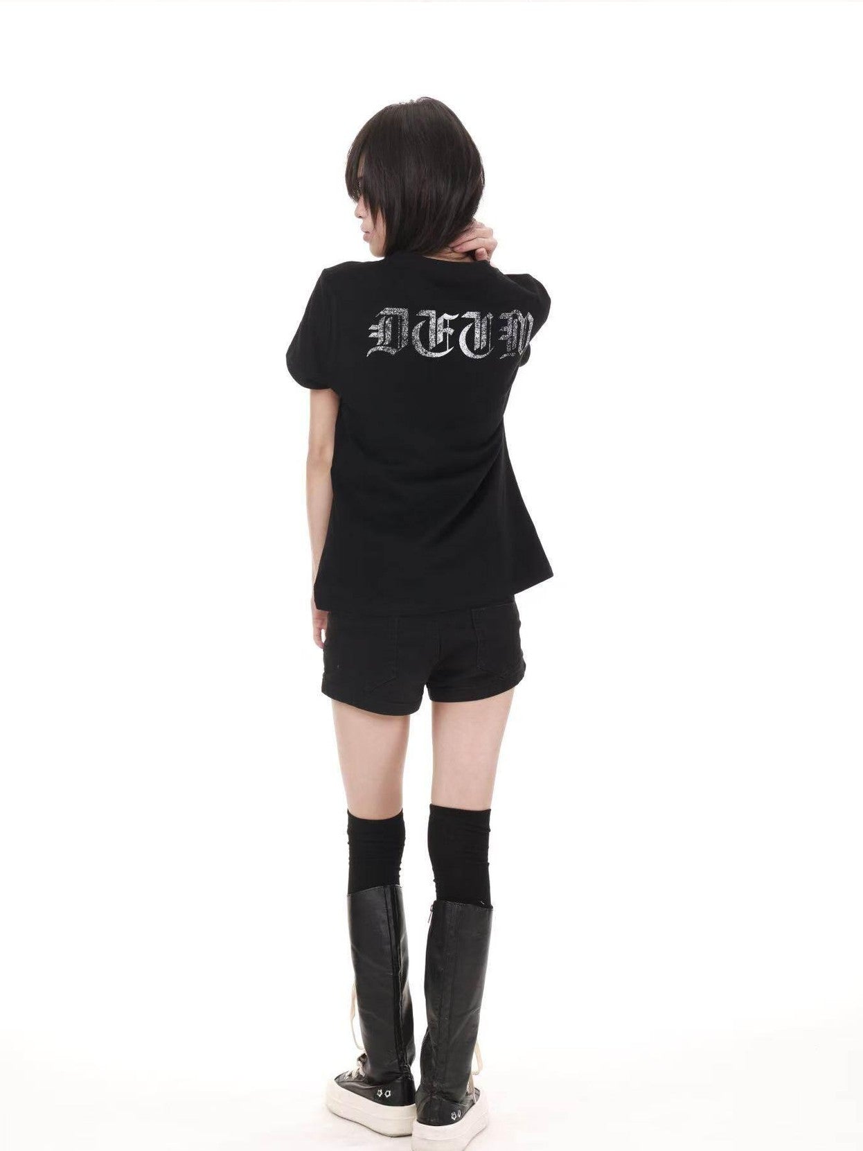 DETW onLine Leopard Union Jack Digital Print Slim Women&