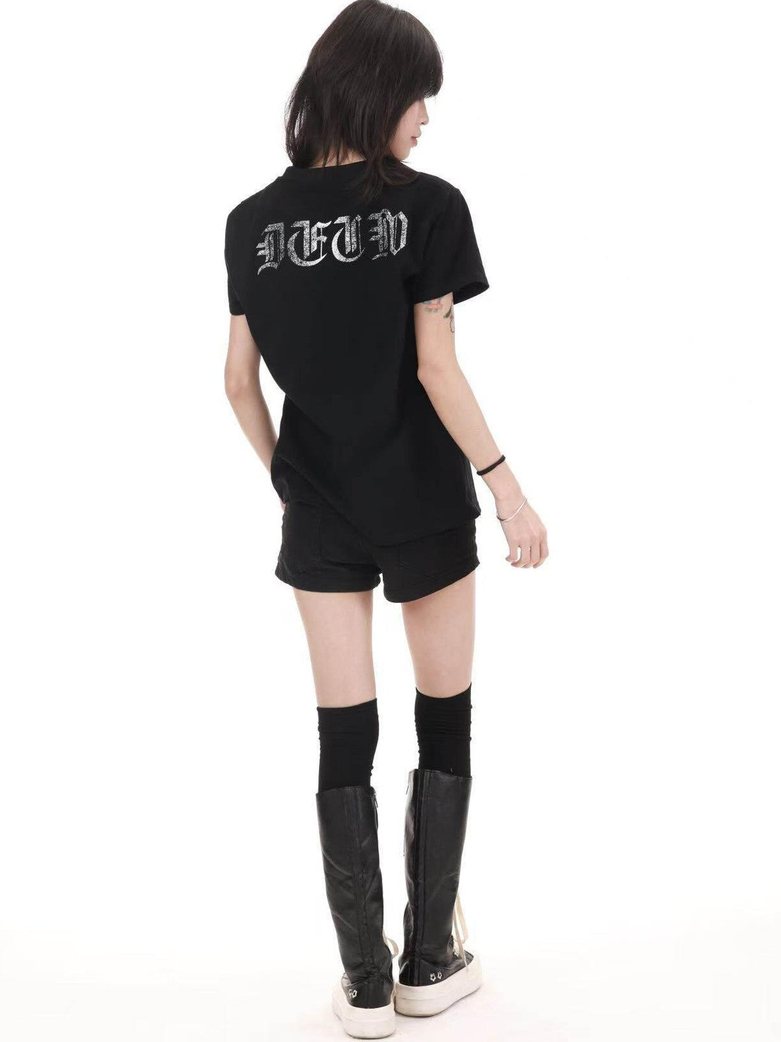 DETW onLine Leopard Union Jack Digital Print Slim Women&