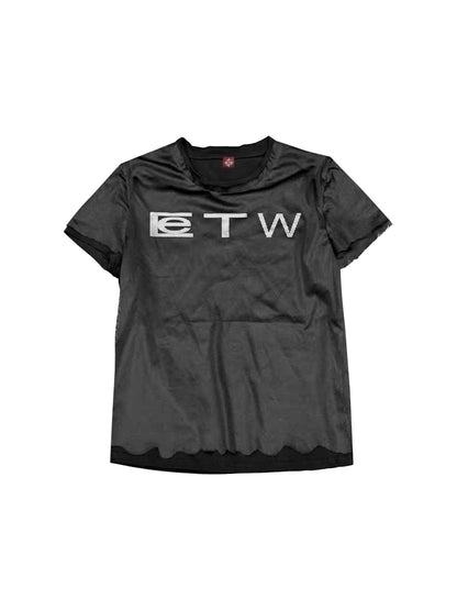 DETW_onLine_Mesh_Patchwork_Slogan_Layered_Slimming_Women&