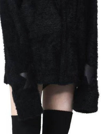 DETW onLine Pegasus Star Leather Embroidered Zipper Hooded Loose Women&