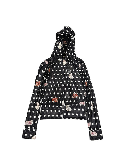 DETW_onLine_Polka_Dot_Animal_Hooded_Zip_Short_Women&