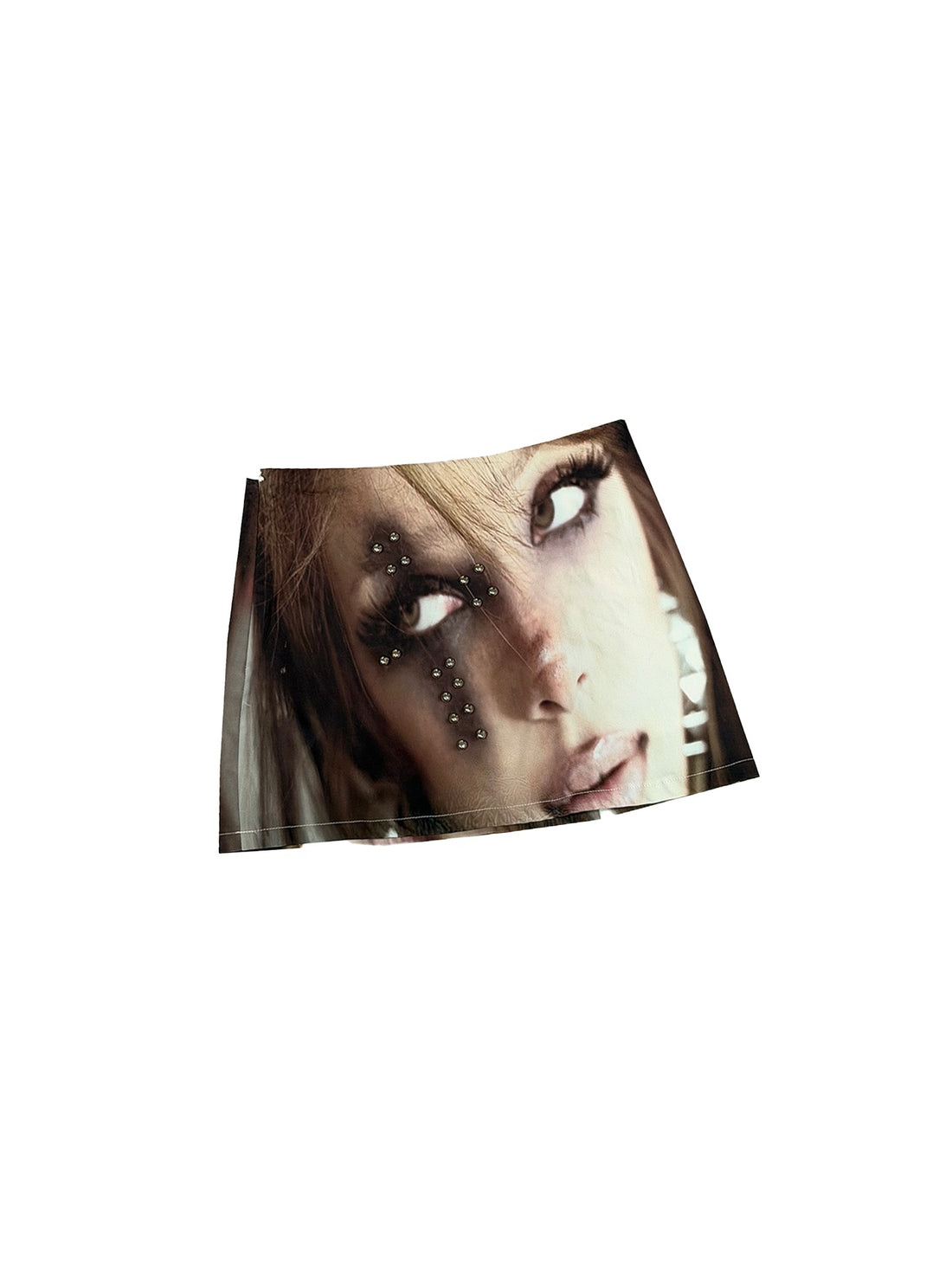 DETW_onLine_Portrait_Print_Studded_Low_Waist_Side_Slit_Women&