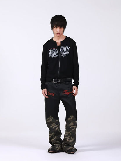 DETW onLine Red Star Reverse Seam Zipper Digital Print Women&