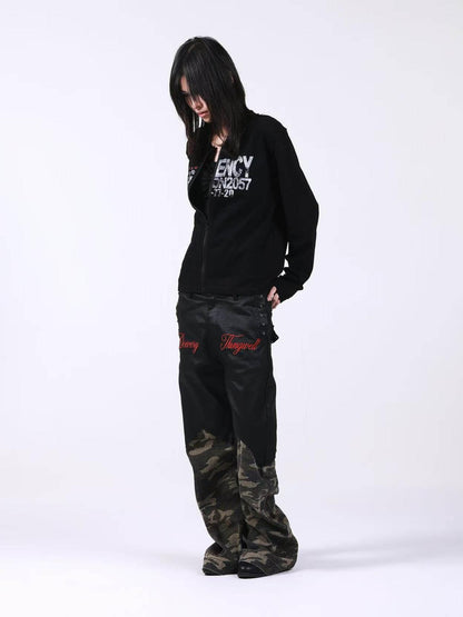 DETW onLine Red Star Reverse Seam Zipper Digital Print Women&