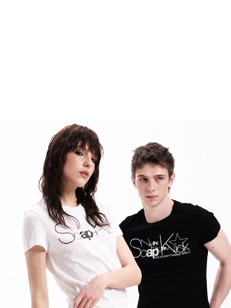 DETW onLine Reflective Silver Slogan Print Women&