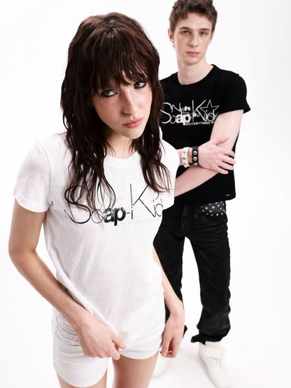 DETW onLine Reflective Silver Slogan Print Women&