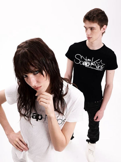 DETW onLine Reflective Silver Slogan Print Women&