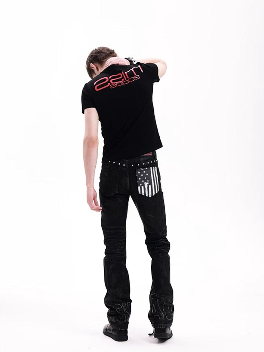 DETW onLine Rhinestone Skull Embroidered Henry Collar Women&