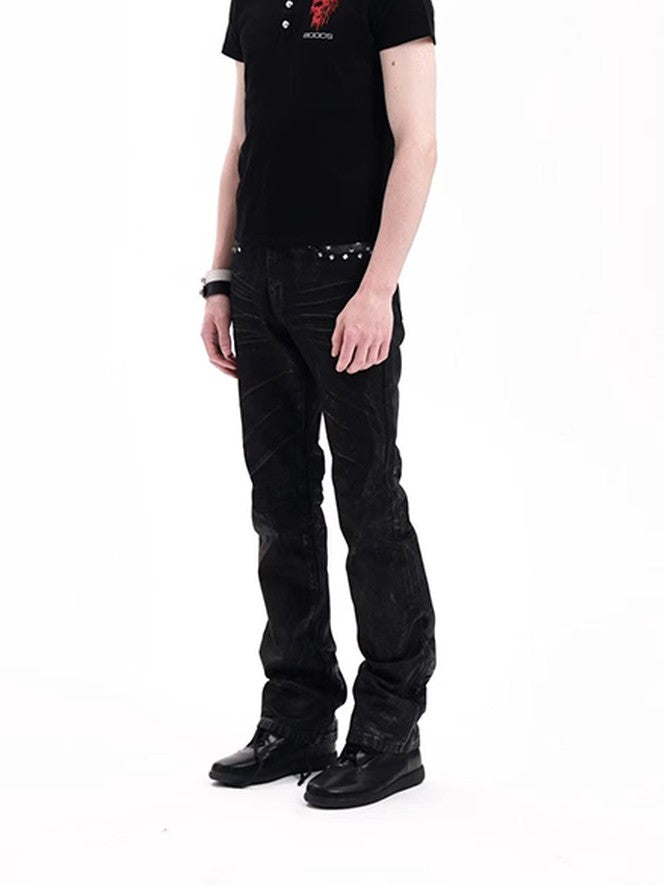 DETW onLine Rhinestone Skull Embroidered Henry Collar Women&