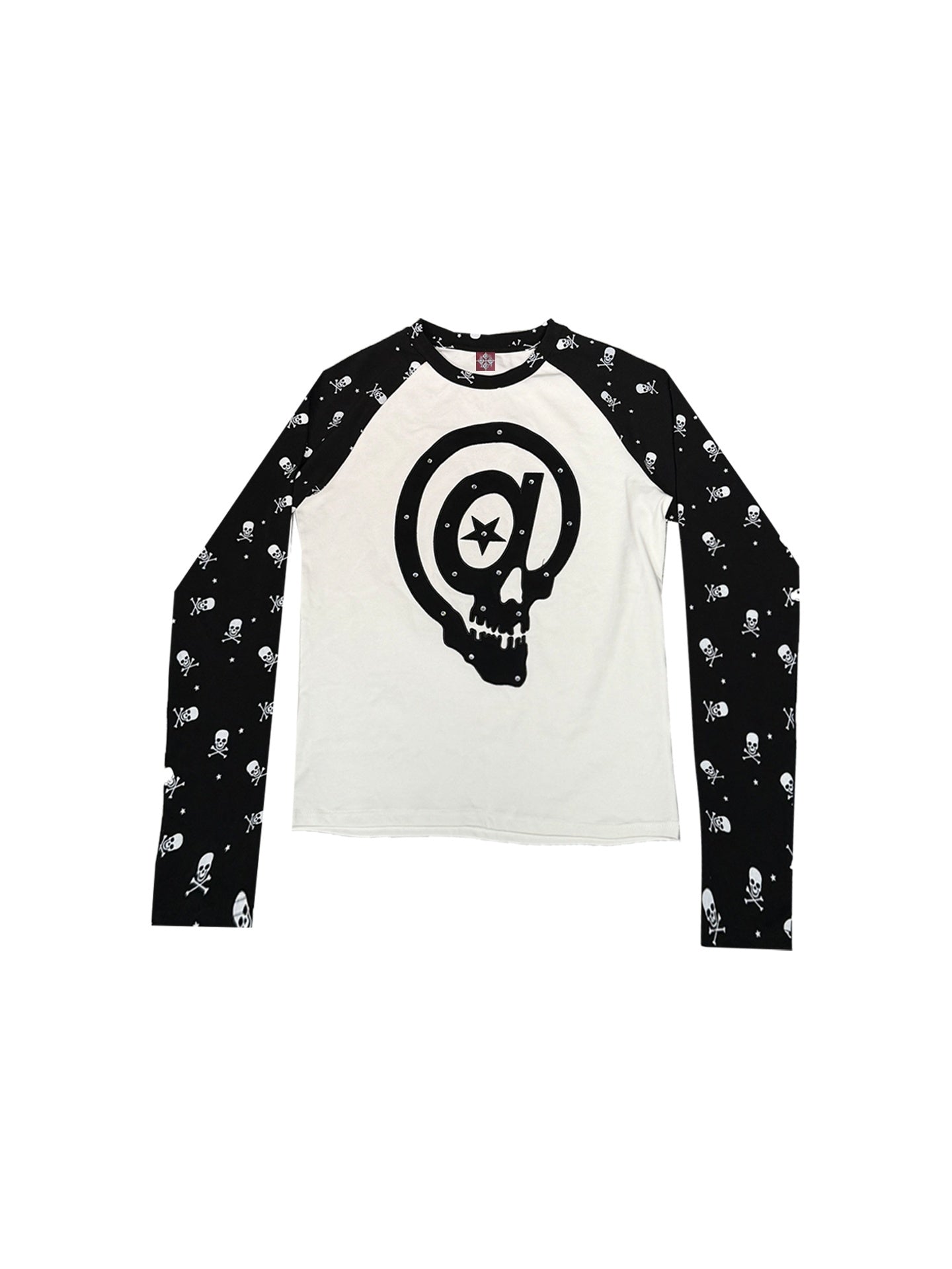 DETW_onLine_Skull_Embroidered_Rhinestone_Raglan_Slim_Women&
