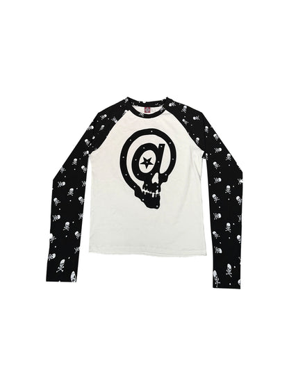 DETW_onLine_Skull_Embroidered_Rhinestone_Raglan_Slim_Women&