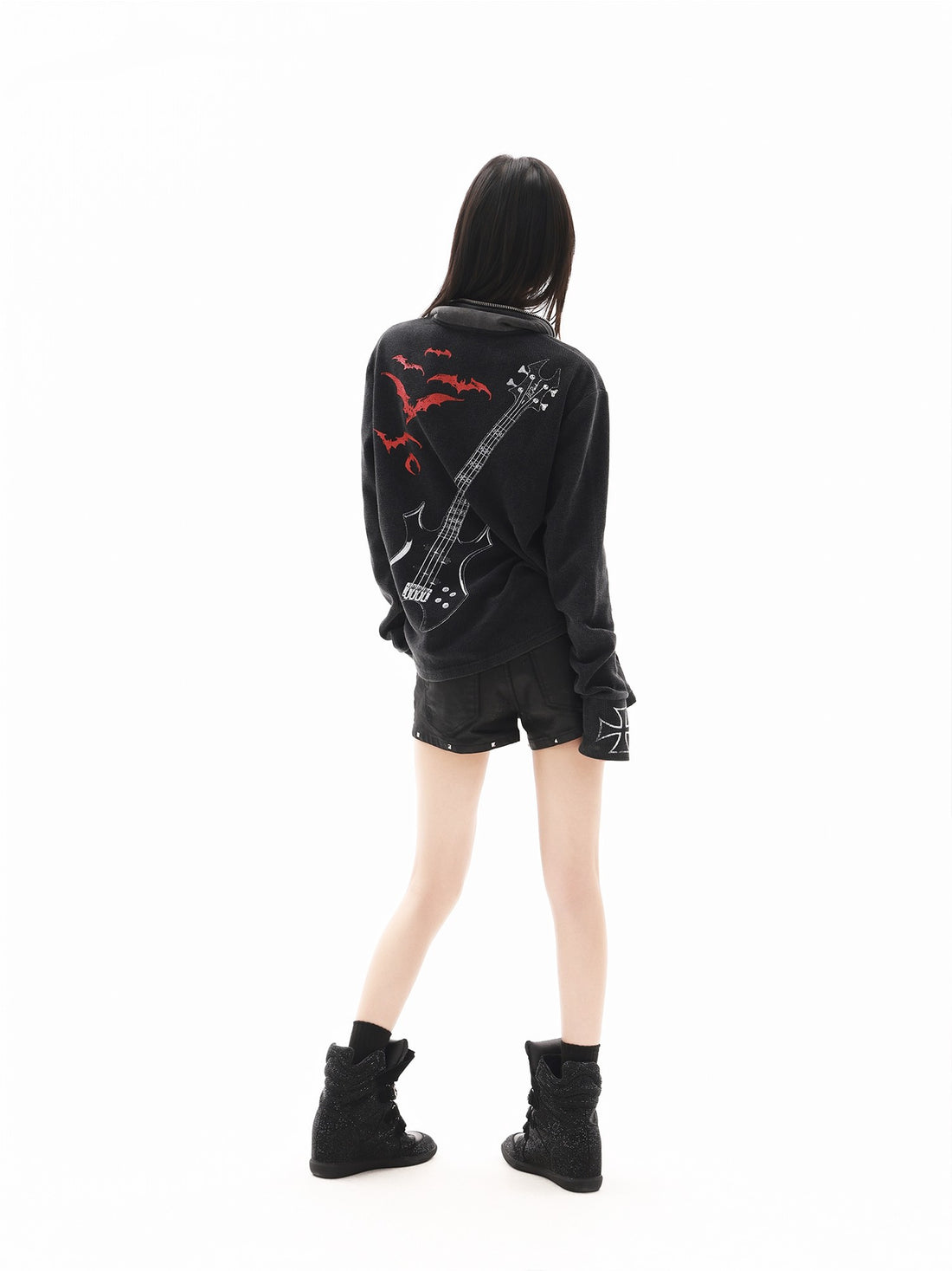 DETW onLine Skull Warhorse Embroidered Waffle Polo Women&