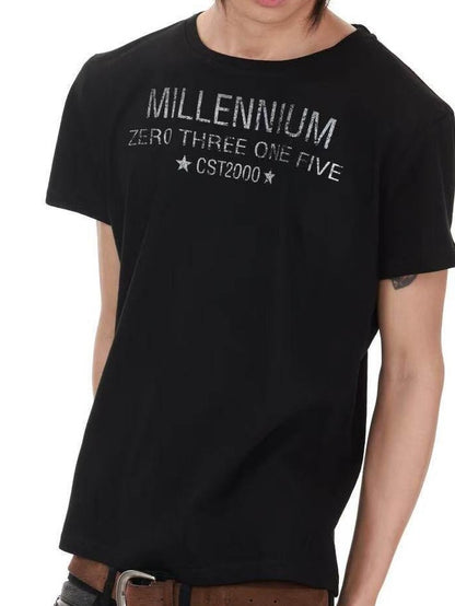 DETW onLine Snowflake Tonal Distressed Five Star Slogan Print Women&