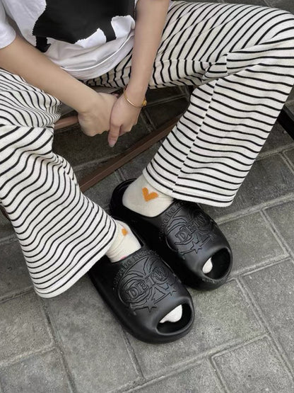 DETW onLine Spider Cutout T Strap Thick Sole Breathable Women&
