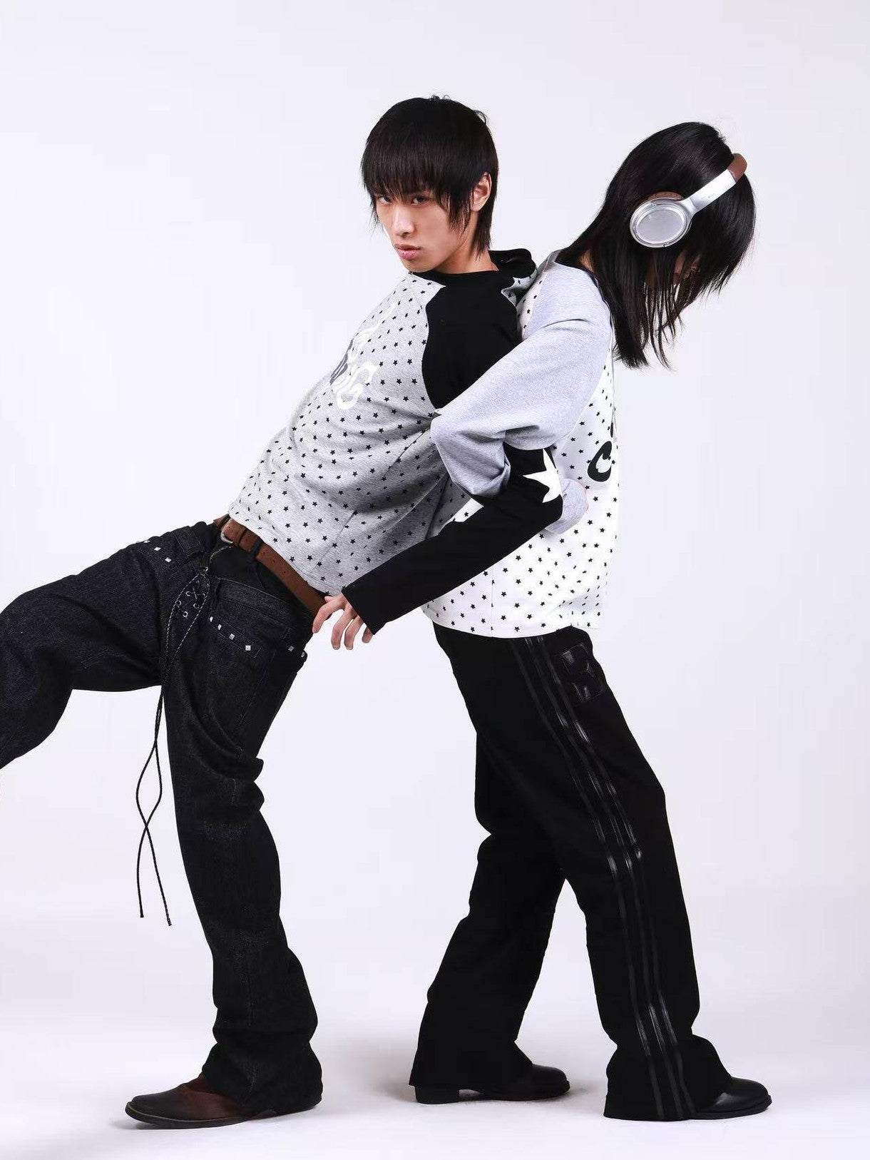 DETW onLine Star Music Contrast Print Raglan Slim Women&
