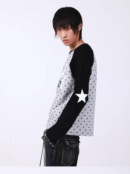 DETW onLine Star Music Contrast Print Raglan Slim Women&