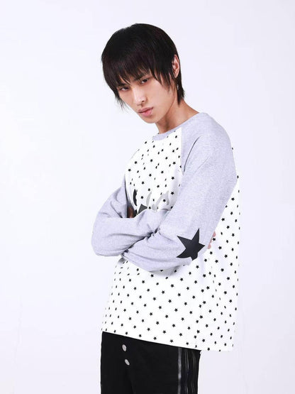 DETW onLine Star Music Contrast Print Raglan Slim Women&