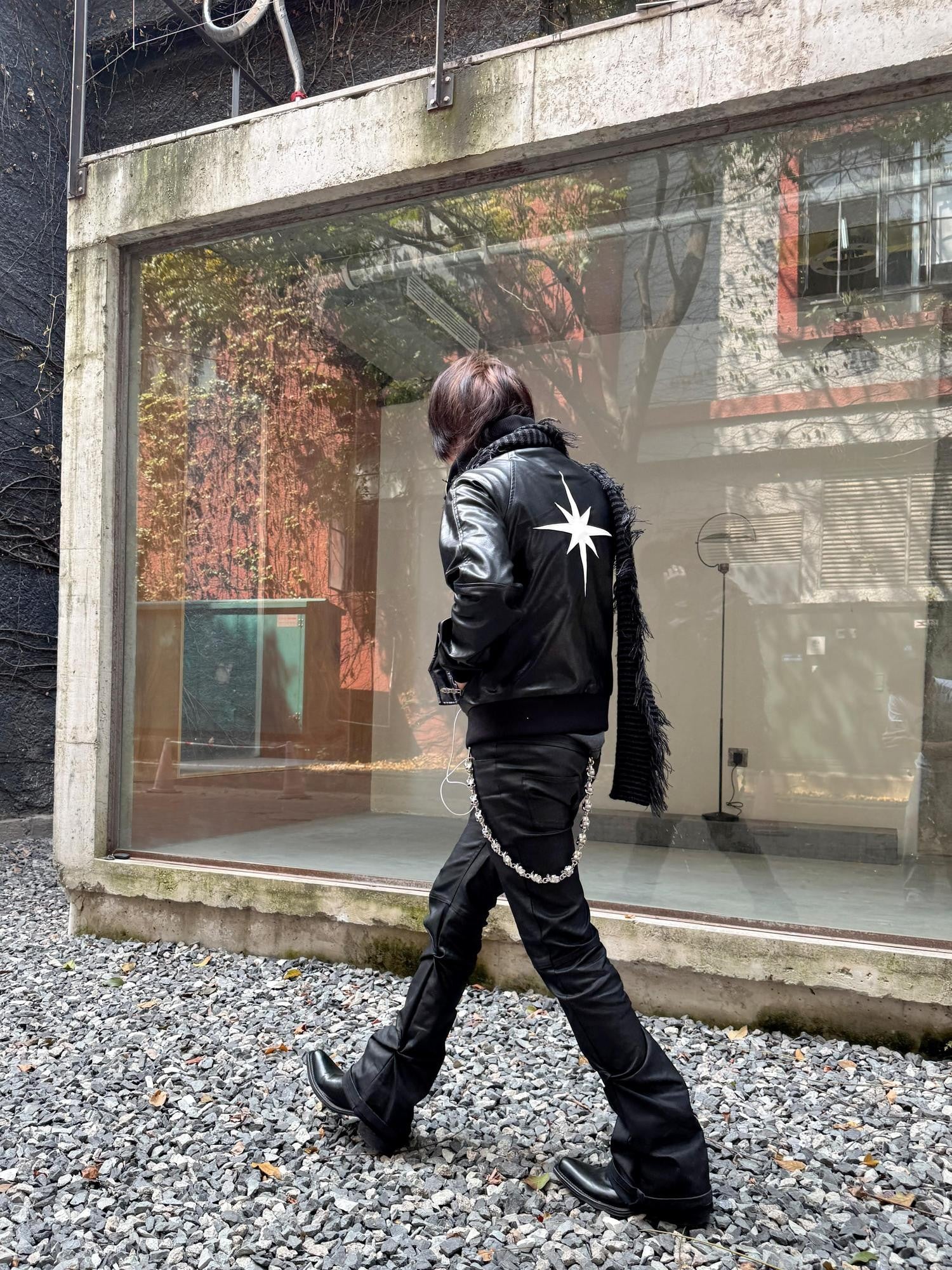 DETW onLine Starry Pegasus Embroidered Ribbed Shoulder Dark Women&