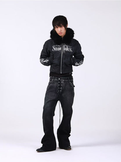 DETW onLine Sun Bleached Riveted Drawstring Stacked A Line Women&