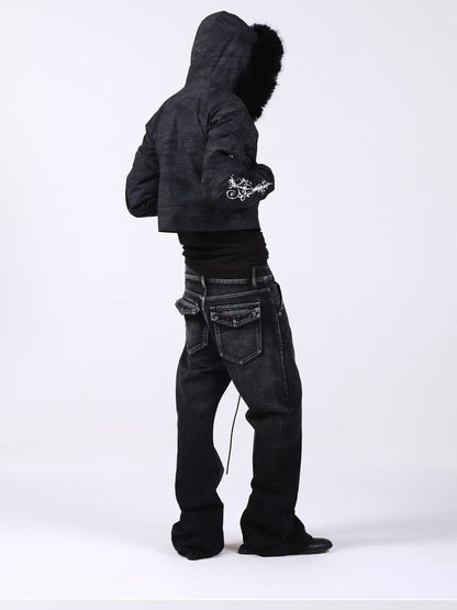 DETW onLine Sun Bleached Riveted Drawstring Stacked A Line Women&