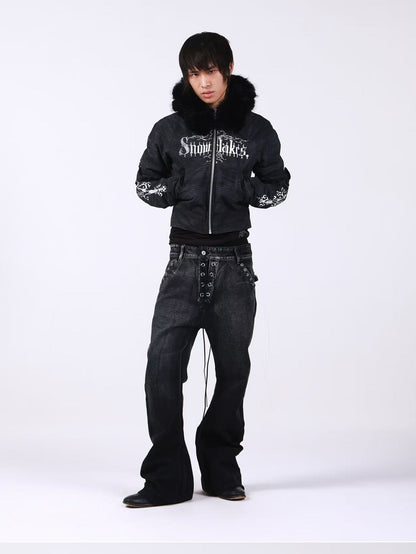 DETW onLine Sun Bleached Riveted Drawstring Stacked A Line Women&