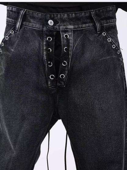 DETW onLine Sun Bleached Riveted Drawstring Stacked A Line Women&