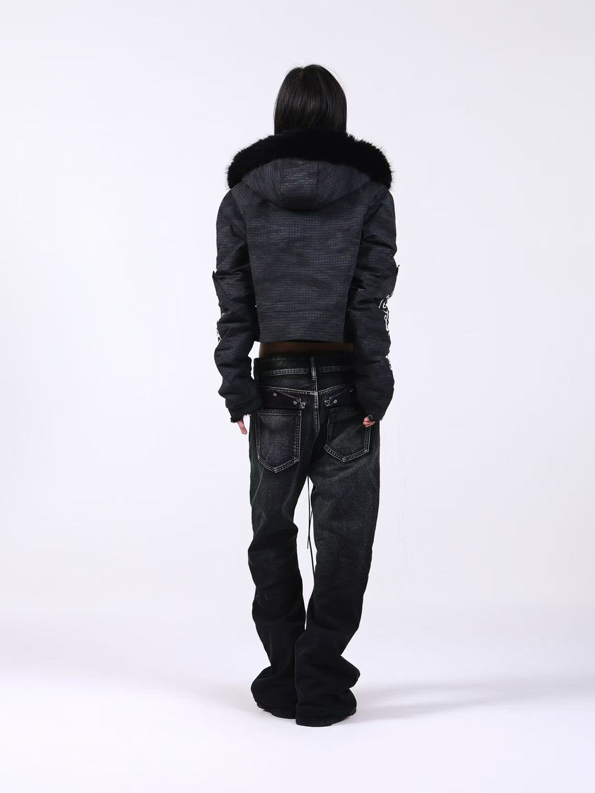 DETW onLine Sun Bleached Riveted Drawstring Stacked A Line Women&