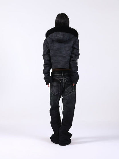DETW onLine Sun Bleached Riveted Drawstring Stacked A Line Women&
