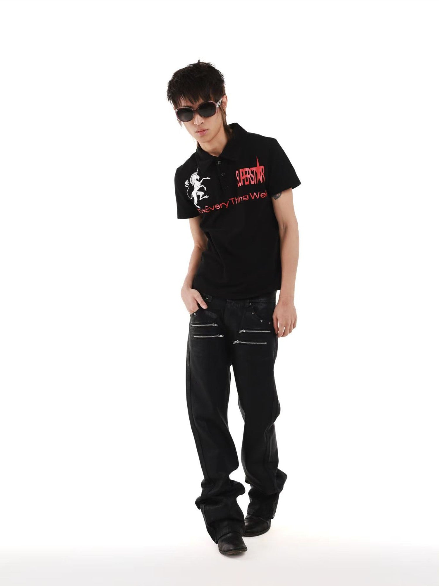 DETW onLine Unicorn Embroidered Slimming Women&