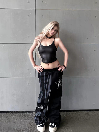 DETW onLine Union Jack Allover Print Contrast Boxing Baggy Women&