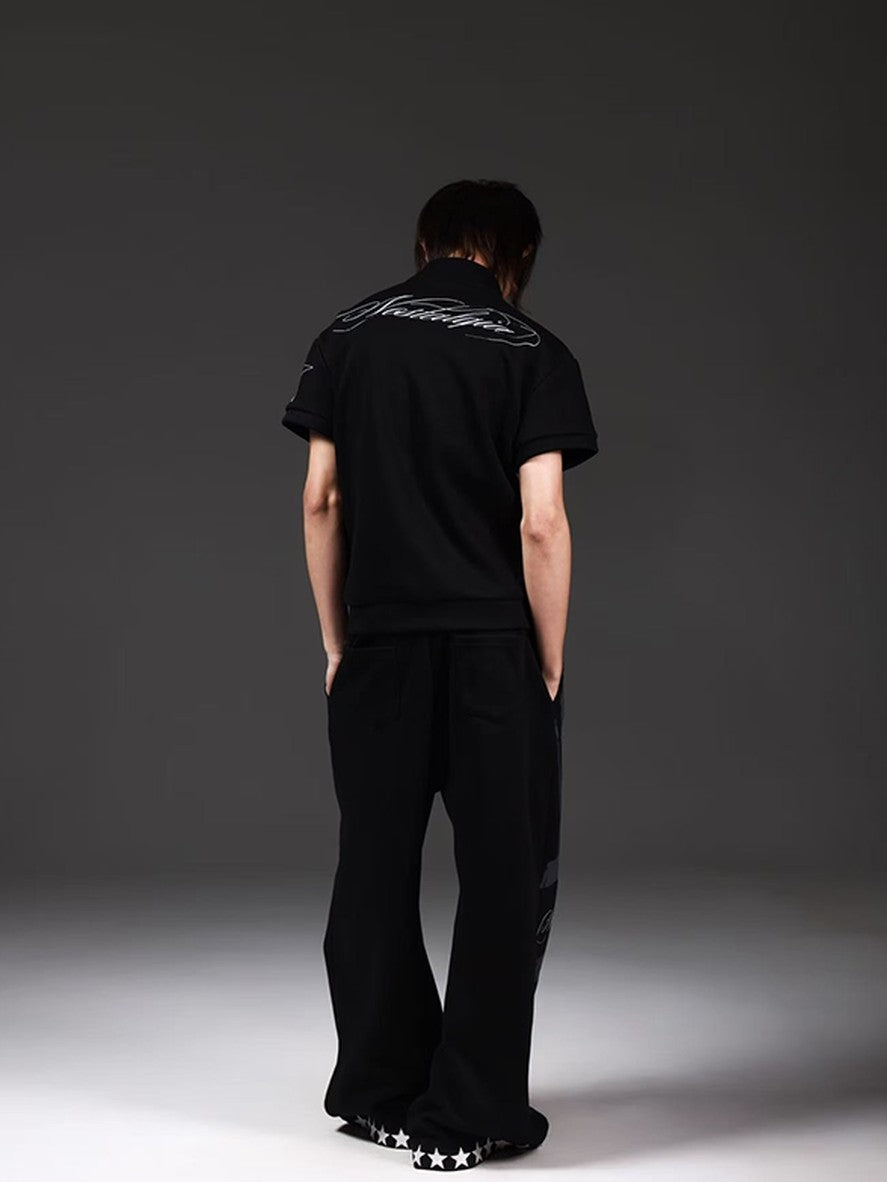 DETW onLine Union Jack Allover Print Contrast Boxing Baggy Women&