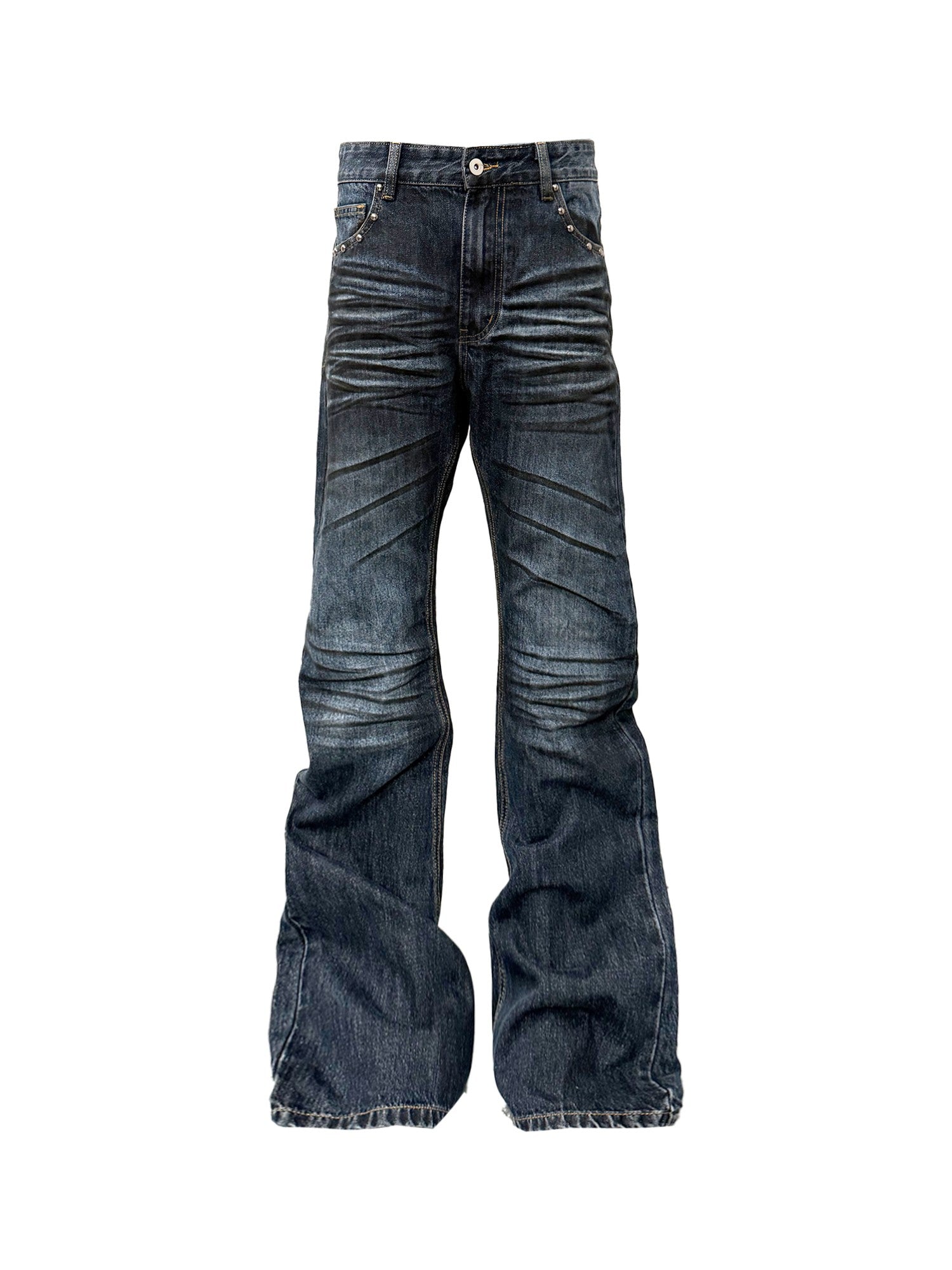 DETW onLine Union Jack Beaded Washed Distressed Pleated Women&