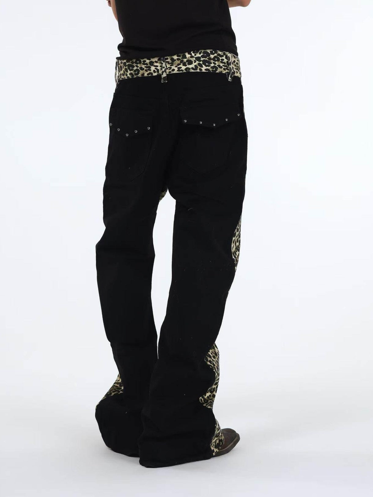 DETW onLine Vintage Double Tone Leopard Patchwork Embroidered Women&