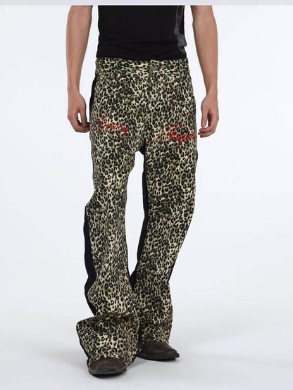DETW onLine Vintage Double Tone Leopard Patchwork Embroidered Women&