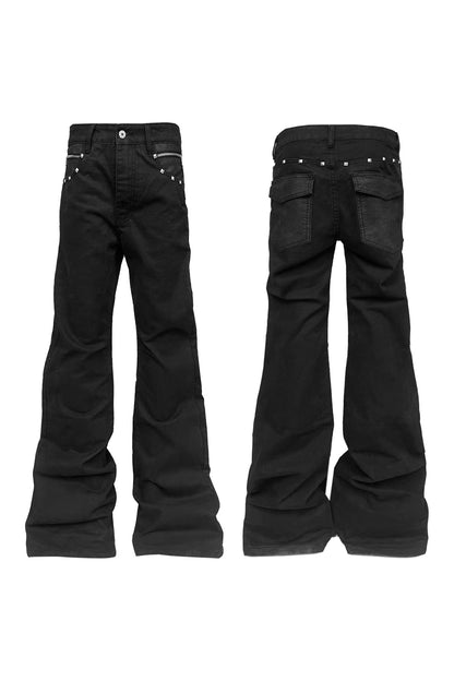 DETW_onLine_Washed_Black_Snake_Print_Beaded_Zipper_Women&