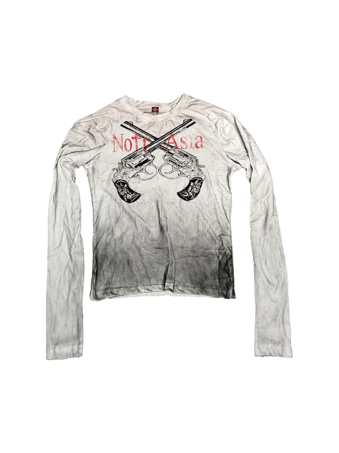 DETW onLine Washed Distressed Double Gun Print Women&