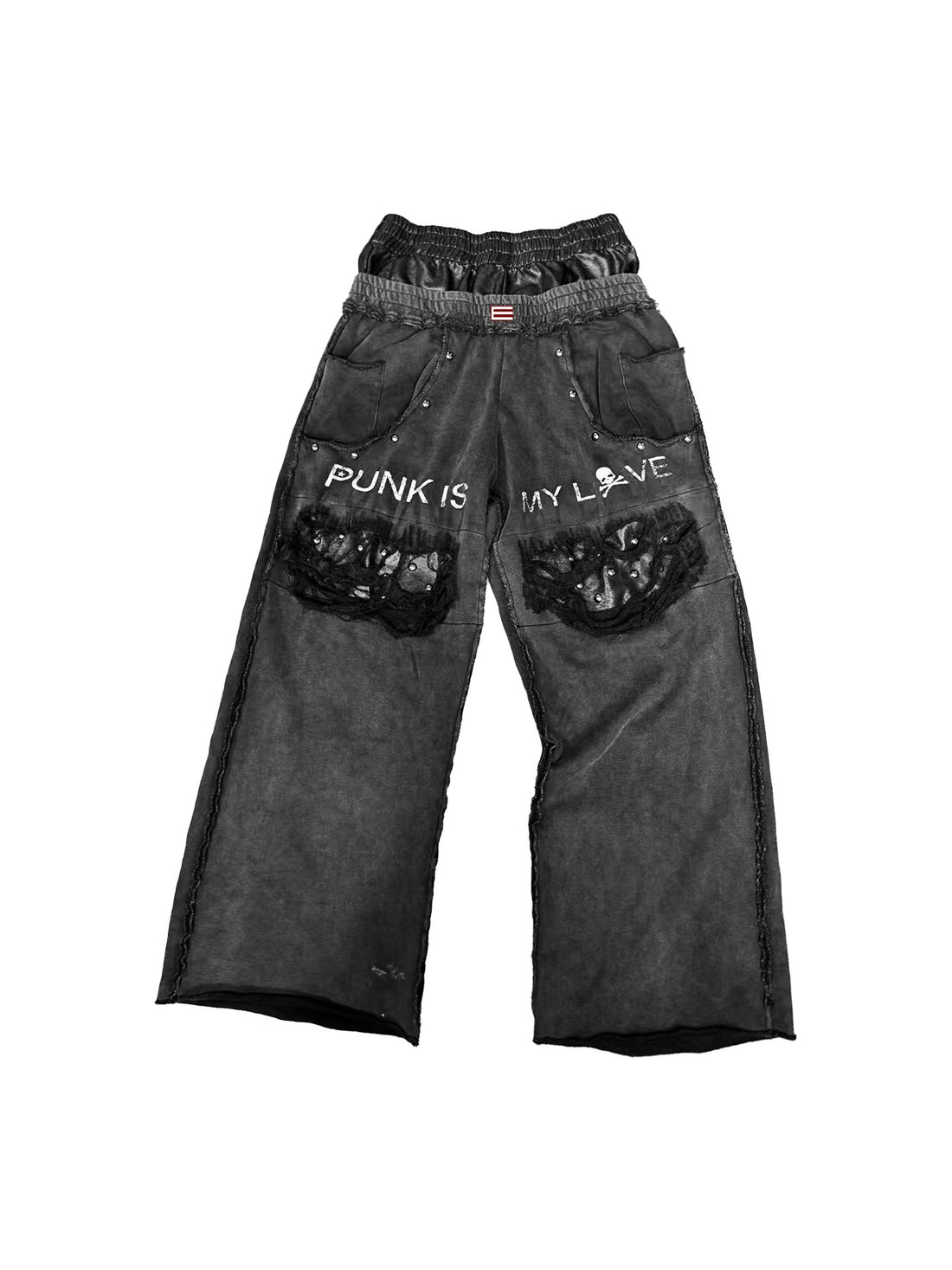 DETW_onLine_Washed_Distressed_Embroidered_Skull_Leather_Double_Waist_Women&