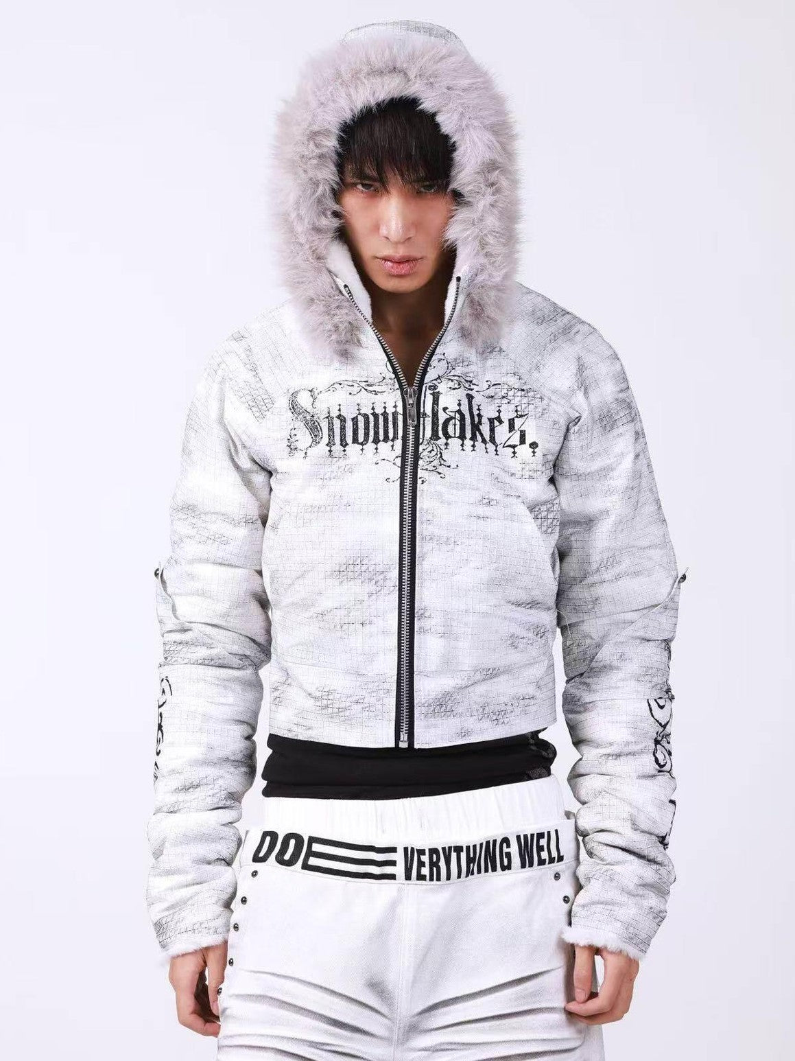 DETW onLine Washed Distressed Fur Trim Knight Eagle Women&