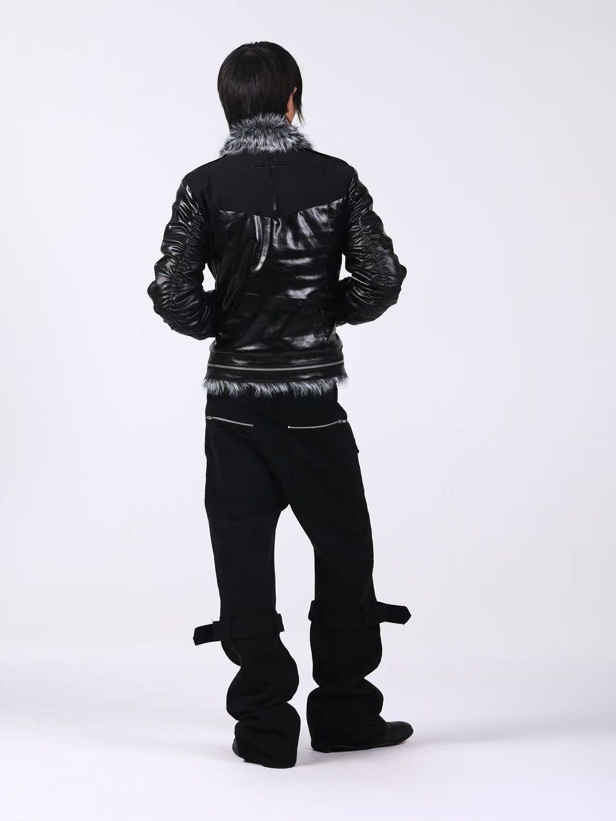 DETW onLine Washed Metal Zip Adjustable Strap 3d Cut Women&