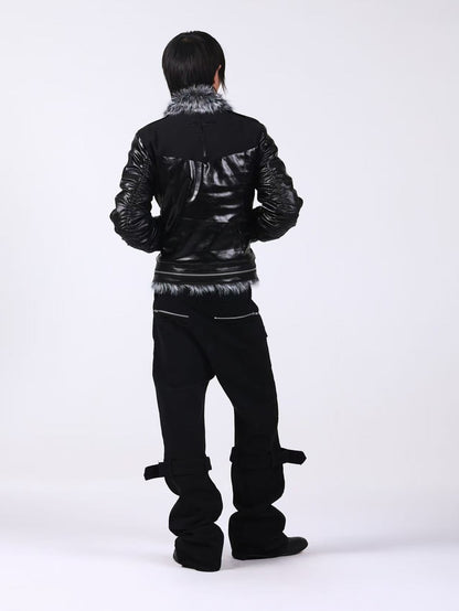 DETW onLine Washed Metal Zip Adjustable Strap 3d Cut Women&