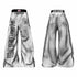 DETW online Washed Patchwork Double Waist Webbing Straight Leg Women&