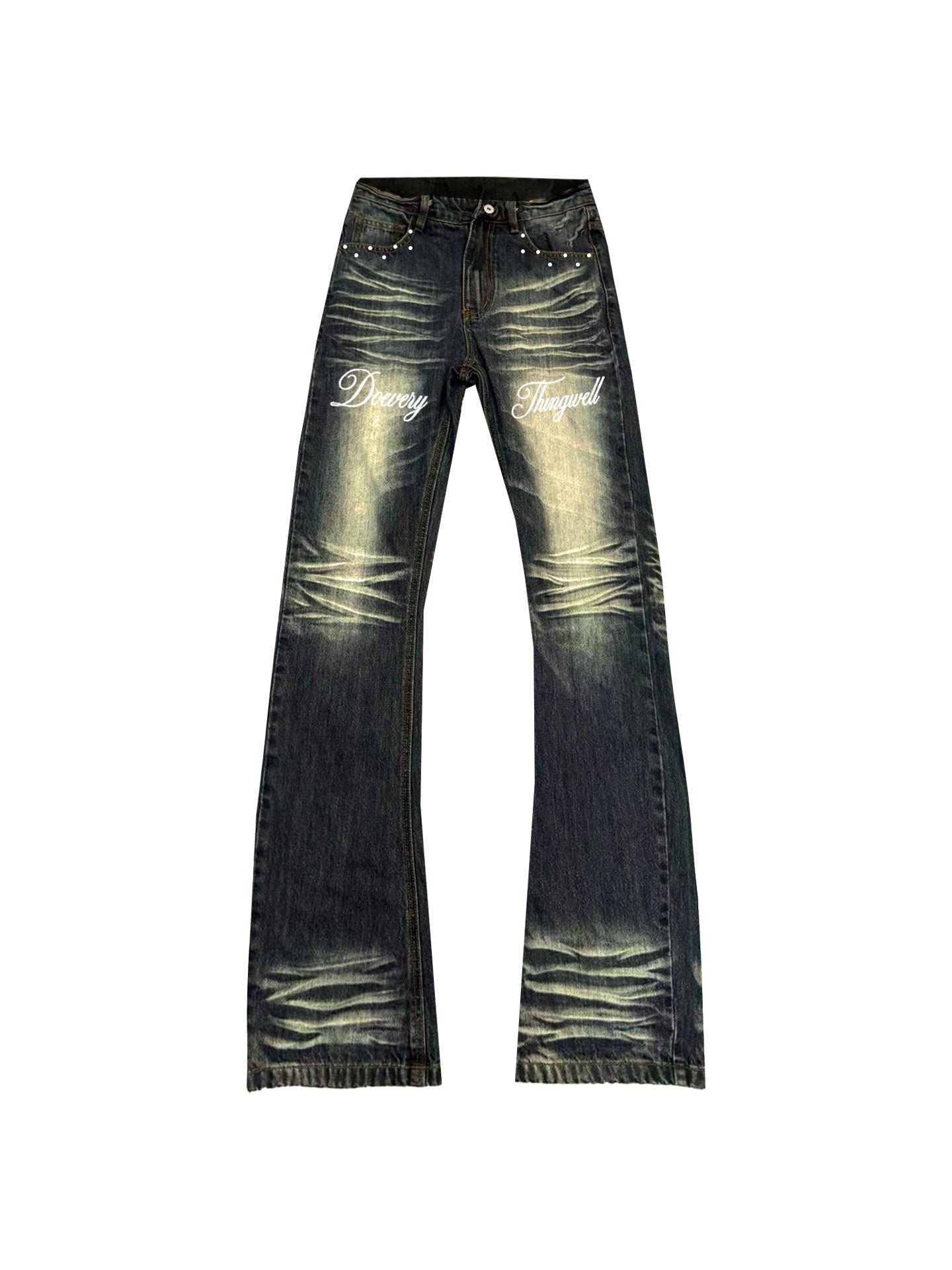 DETW_onLine_Washed_Vintage_Blue_Slogan_Lettering_Embroidered_Women&