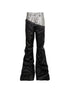 DETW_onLine_Waxed_Black_Silver_Slogan_Embroidered_Asymmetric_Waist_Women&