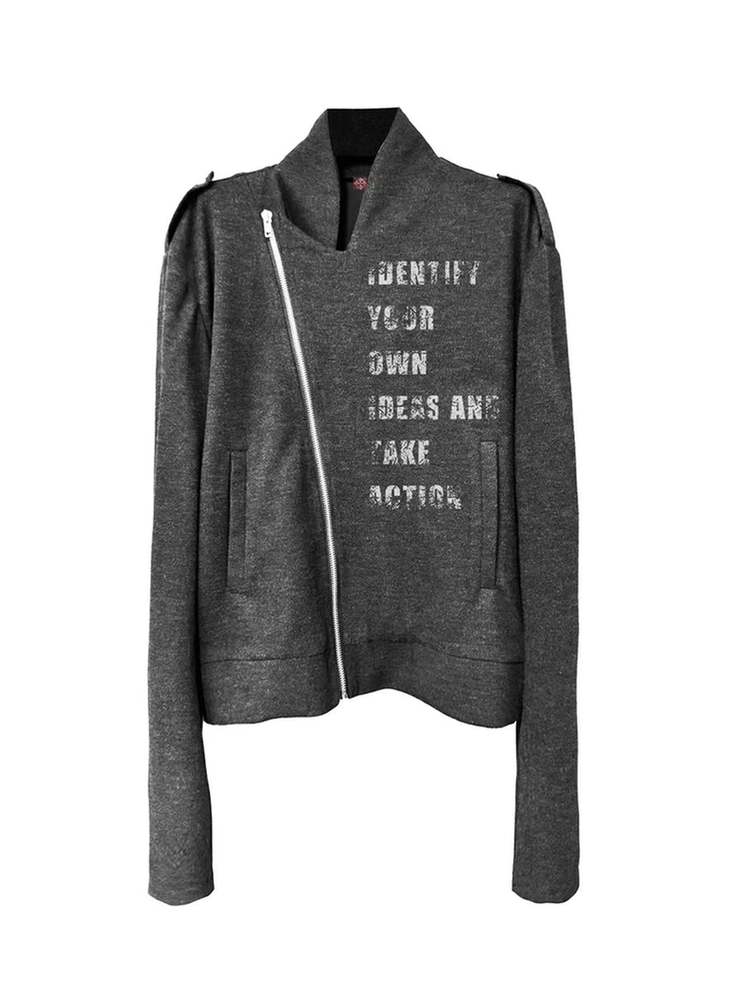 DETW online Asymmetric Zip Bionic Silk Jacket