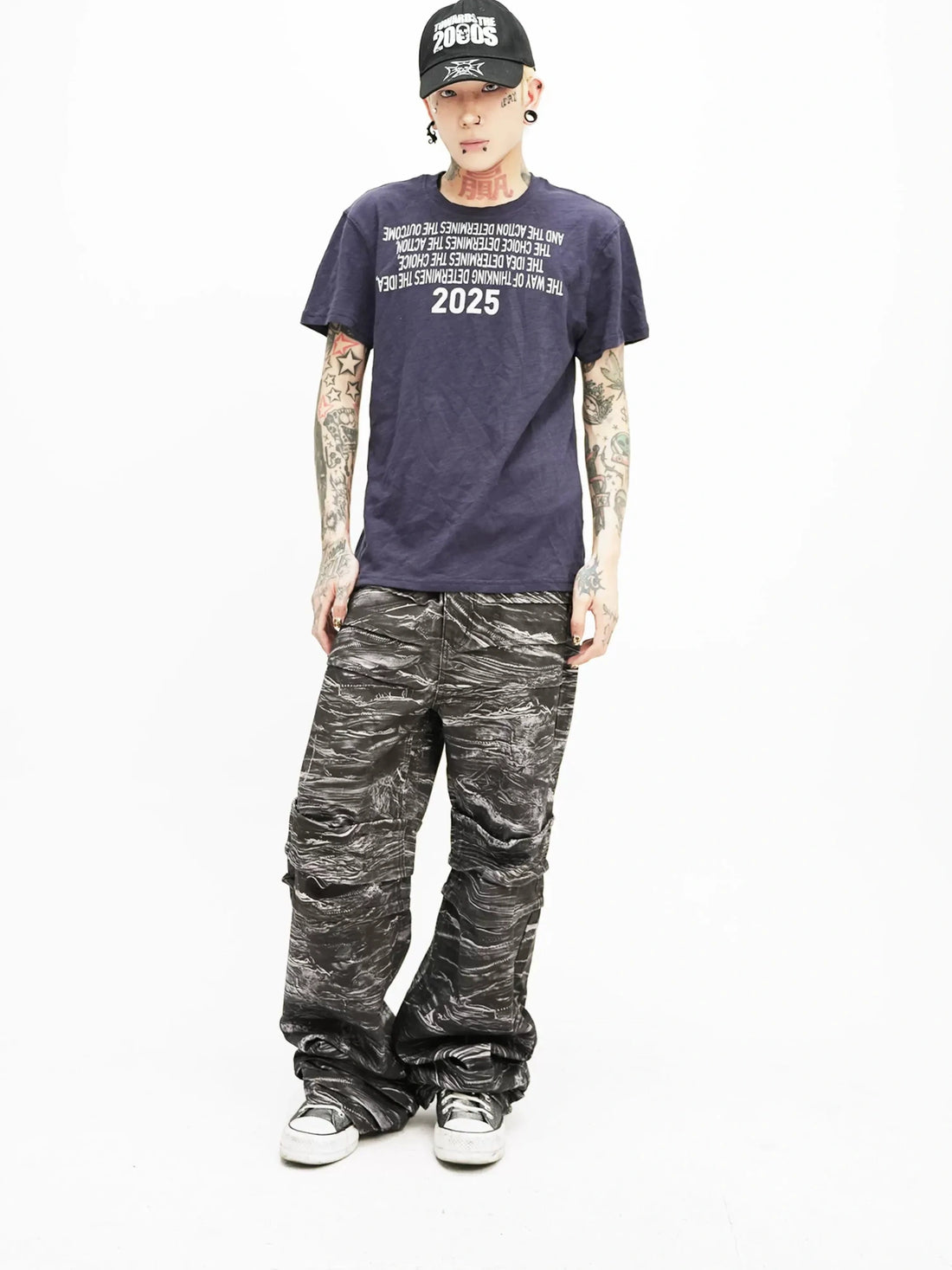 DETW online Cool Fit Vintage Cotton Tee V-neck T-shirt Long Sleeve