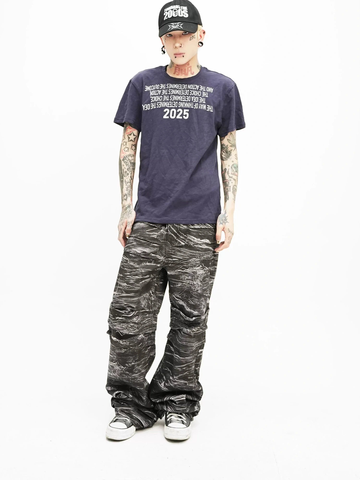 DETW online Cool Fit Vintage Cotton Tee V-neck T-shirt Long Sleeve